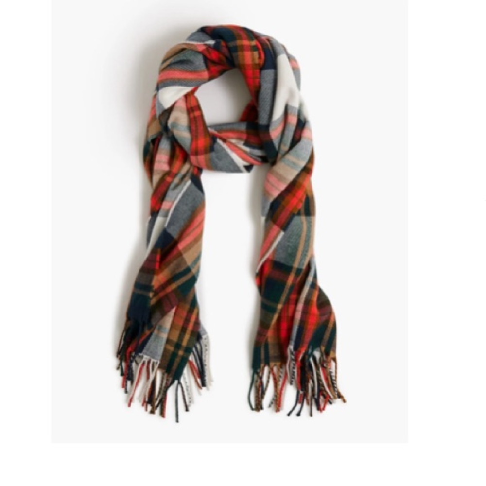 J Crew Classic scarf White Juniper Plaid